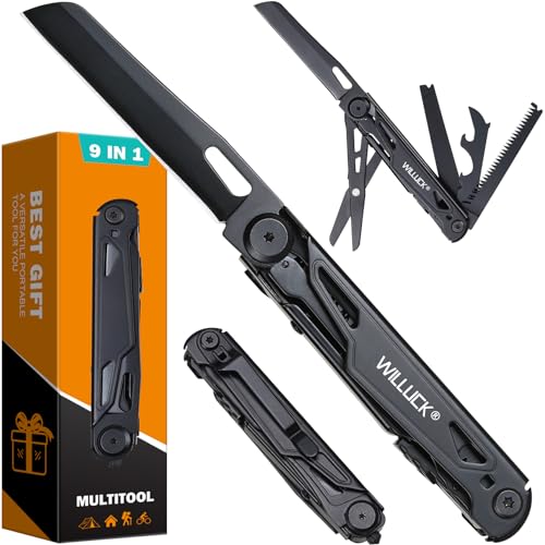 Gifts for Men Dad Him Husband - Birthday Gifts for Men, 9 in 1 Multitool - Mens Gifts Idea, Groomsmen Gifts - Stocking Stuffers for Men, Pocket Knife - Anniversary Christmas Ideal Gift, Portable Tool
