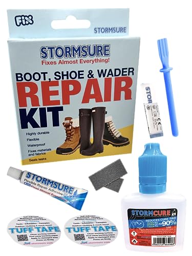 Stormsure Boot and Shoe Repair - 1-Hour Repair - Boot and Shoe Repair Kit + 30ml Stormcure Accelerator 1-Hour Repair Solutions, Clear
