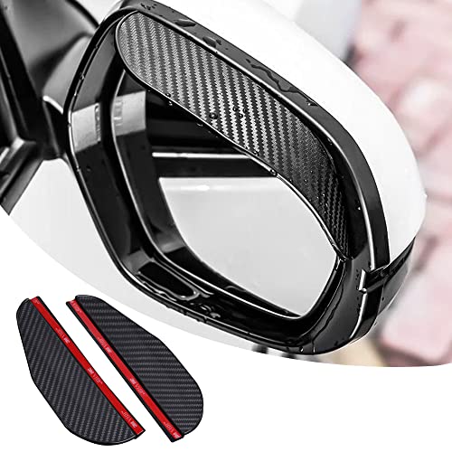 Pincuttee Mirror Rain Visor Eyebrow, Side Mirror Rain Guards, Covers for Car Uniservial Fit 2 Pack