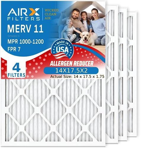 AIRX FILTERS WICKED CLEAN AIR. 14X17.5X2 Air Filter MERV 11 Compatible with The Updated Style Honeywell DR90 & DR120 Filter