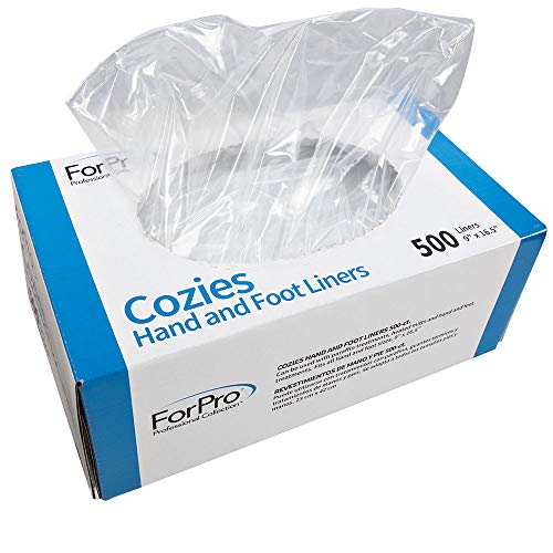 ForPro Professional Collection Cozies Hand and Foot Liners, Paraffin Wax Liners for Hands and Feet, Heated Mitts and Booties, 500-Count