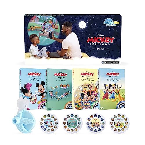 Moonlite Storytime Mini Projector with 4 Mickey Mouse and Friends Stories, A Magical Way to Read Together, Digital Storybooks, Fun Sound Effects, Learning Gifts for Kids Ages 1 and Up