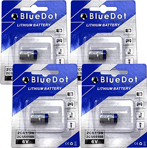 BlueDot Trading 2CR1/3N Lithium Cell Battery, 4 Count