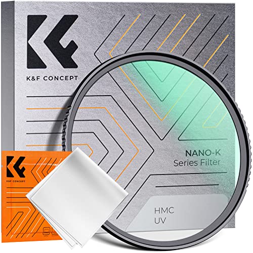 K&F Concept 49mm MCUV Lens Protection Filter 18 Multi-Coated Camera Lens UV Filter Ultra Slim with Cleaning Cloth (K-Series)