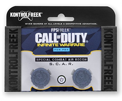 KontrolFreek FPS Freek Call of Duty S.C.A.R for Playstation 4 (PS4) Controller | 2 Performance Thumbsticks | 2 High-Rise | Blue