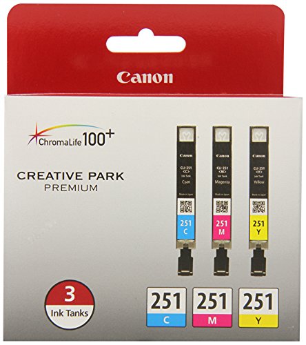 Canon CLI-251 3 Color Multi Pack Compatible to MG6320, iP7220, MG5420, MX922, MX722, MG7120, MG6420, MG5520, iX6820, iP8720, MG7520, MG6620, MG5620