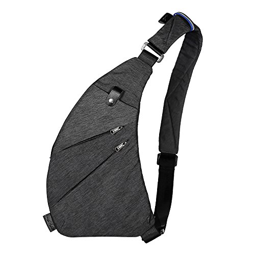 TOPNICE Anti Theft Travel Bags Daypack for Men Women, Slim Sling Bag Crossbody Chest Personal Pocket Bag