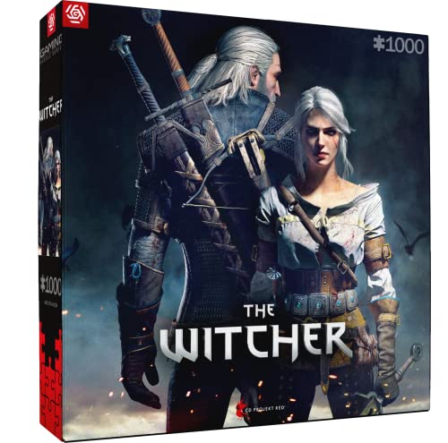 Good Loot Gaming Puzzle The Witcher Geralt and Ciri Computer Game Puzzles for Teenagers and Adults Leisure Ideas Inspired by a Computer Game | 1000 Pieces | 68 x 48 cm