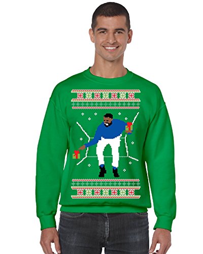 ALLNTRENDS Men's Crewneck 1-800 Hotline Bling Ugly Christmas Sweater (3XL, Irish Green)