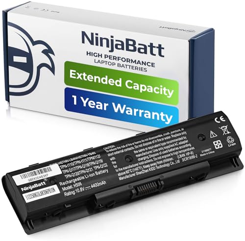 NinjaBatt Battery for HP P106 710416-001 Envy 710417-001 PI06 HSTNN-LB4N M7-J020DX 17-E020US M6-N012DX HSTNN-UB4N HSTNN-LB40 TPN-L112 M6-N010DX 17T-J100 – High Performance [6 cell/4400mAh/10.8v]