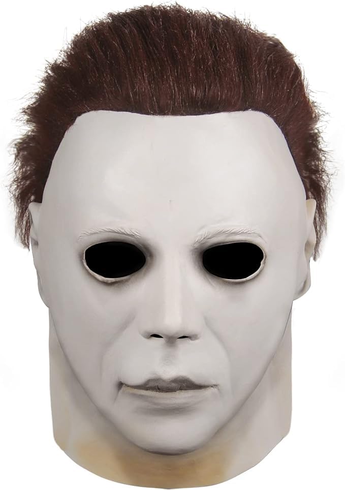 MAKEATREE Michael Myers Mask for Adult, Halloween Horror Full Face Latex Head Mike Costume