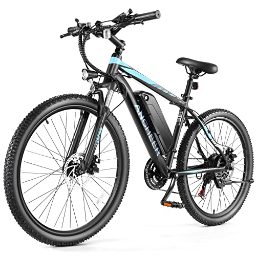 ANCHEER Electric Bike for Adults, [Peak 750W Motor] Electric Mountain Bike, 26' Sunshine Commuter Ebike, 55 Miles 20MPH Electric Bicycle with 48V/374Wh Battery, LCD-Display, 21 Speed