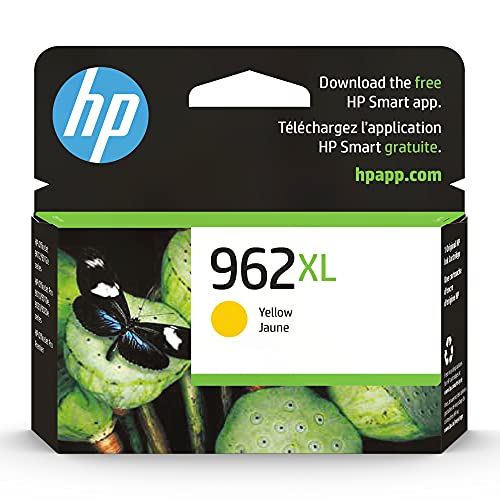 Original HP 962XL Yellow High-yield Ink Cartridge | Works with HP OfficeJet 9010 Series, HP OfficeJet Pro 9010, 9020 Series | Eligible for Instant Ink | 3JA02AN