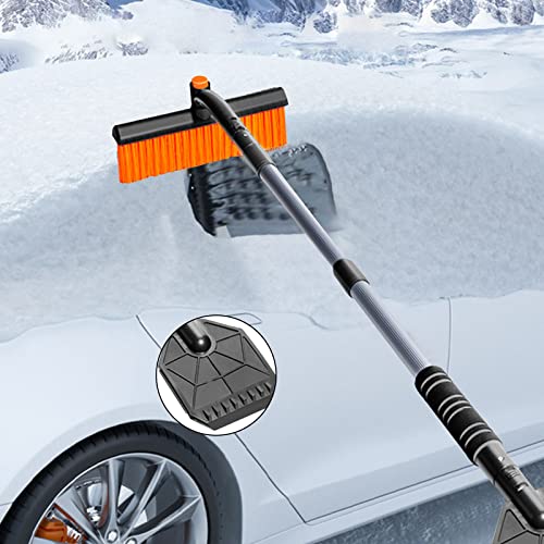 39' Ice Scraper for Car Windshield, Snow Brush with Squeegee, Snow Removal for Cars with Foam Grip and 360° Pivoting Brush Head for Auto Truck SUV Lightning Deals of Today and Sales Today Clearance