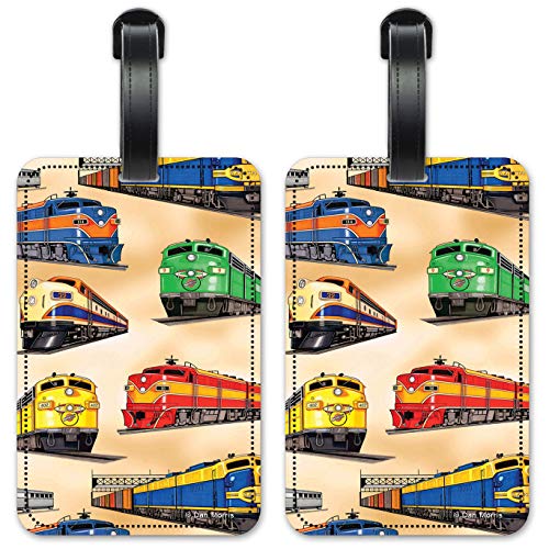 Diesel Trains - Image by Dan Morris - Luggage ID Tags - Suitcase Identification Cards - Set of 2