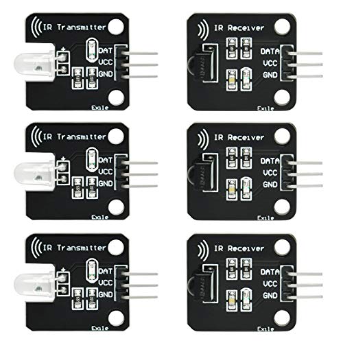 Gikfun Digital 38khz Ir Receiver Ir Transmitter Sensor Module Kit for Arduino (Pack of 3 Sets) EK8477