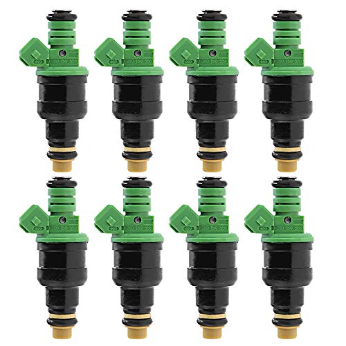 0280150558 Fuel Injector For Chevy Camaro Corvette Impala Ford Mustang GM LT1 SOHC DOHC EV1 Style 42Lb/hr 440CC (Pack of 8)