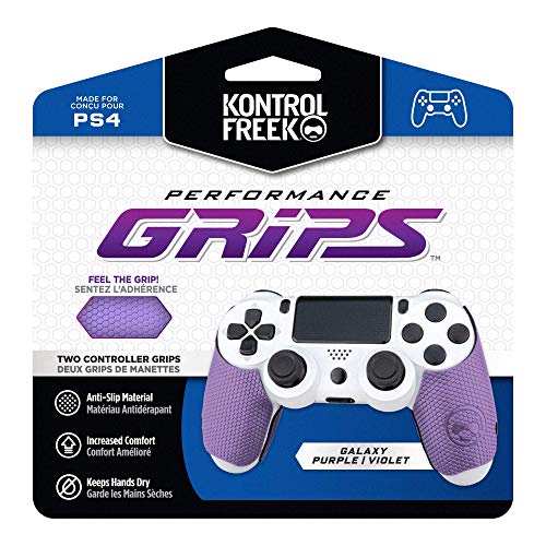 KontrolFreek Performance Grips for Playstation 4 (PS4) Controller (Galaxy Purple)