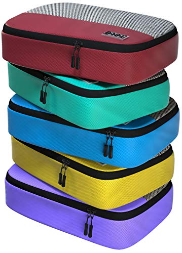 Medium Packing Cubes for Suitcases - 5 Pcs set of Packing Cubes for Travel - Packing Cubes for Carry on Suitcase Organizer Bags - Travel Cubes Travel Organizer Bags for Luggage