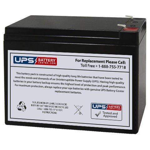 GB12-10 12 Volt 10 Ah SLA Replacement Battery w/ F2 Terminal