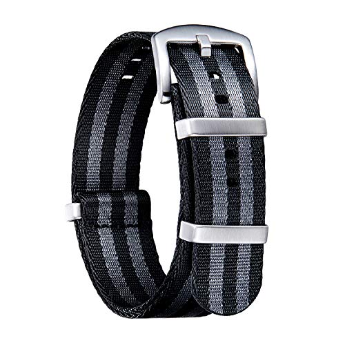 BINLUN Nylon Watch Band Thick G10 Premium Ballistic Nylon Multicolor Replacement Watch Straps with Silver/Black Stainless Steel Buckle for Men Women 18mm 20mm 22mm 24mm