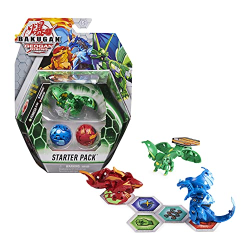 Bakugan Starter Pack 3-Pack, Fenneca Ultra, Geogan Rising Collectible Action Figures, Kids Toys for Boys