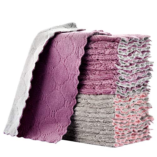Small Reusable Cleaning Cloths, 6 x 10 inch, Super Absorbent Multipurpose Dish Cloths, for Furniture Rags, Kitchen Cloths, Tableware Quick-Drying Towels，Kitchen Towels Dish Towels, (11PCS)