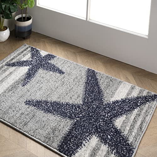 nuLOOM Thomas Paul Starfish and Striped Accent Rug, 2x4, Grey