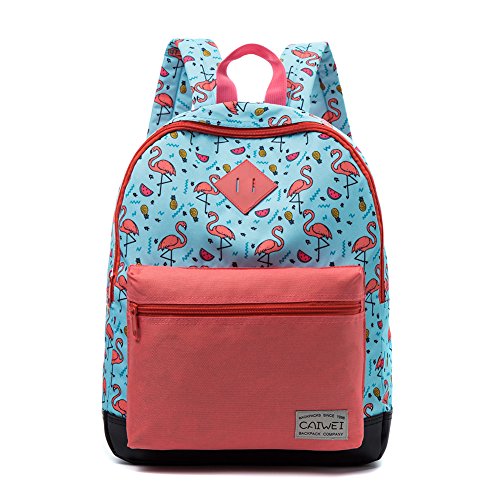 xufei School Backpack Unisex Classic Preschool backpack for Boy girl (Flamingo/Wine Red)