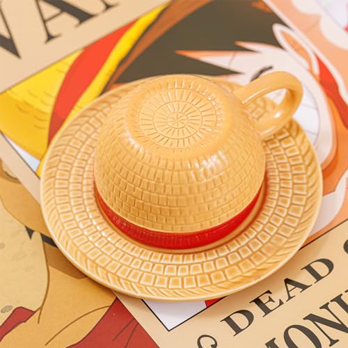 DRZYJ Novelty Creative Anime One Piece Fun Coffee Mugs Ceramic Coffee Tea Milk Cup Office Cup Gift for Adults Kids Birthday
