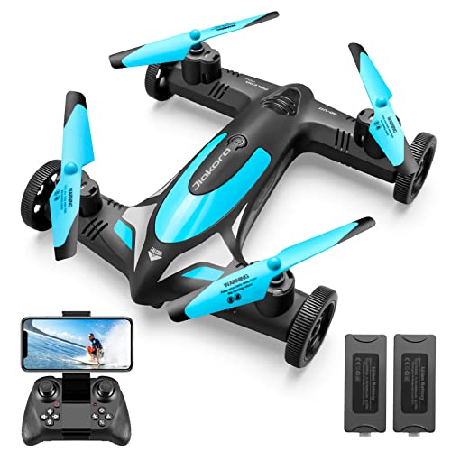 Jiakora V11 Mini Drone with Camera for Kids, Drone for kids 8-12, 1080P HD FPV Remote Control Quadcopter Drone for beginners with Land Mode or Fly Mode, 2 Batteries, App Control, Altitude Hold, Headless Mode, 3D Flips, Gift Toy for Boys Girls