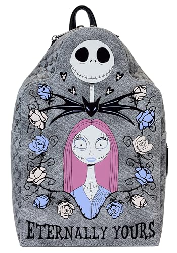 Loungefly Nightmare Before Christmas Jack and Sally Eternally Yours Tombstone Double Strap Shoulder Bag