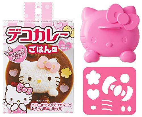 OSK HELLO KITTY Deco Curry Rice Mold LS-7 Rice Mold: 4.2 x 4.3 x 1.7 inches (107 x 109 x 42 mm), Die Cutter: 3.5 x 3.9 x 0.6 inches (90 x 100 x 14 mm)