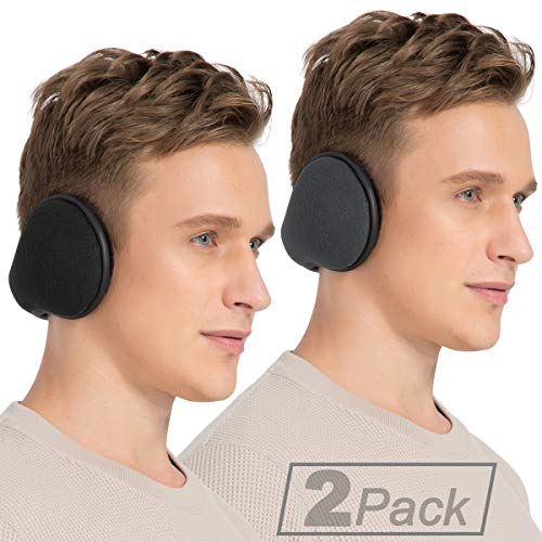 TALONITE Winter Ear Muffs for Men & Women - Foldable Fleece Ear Warmers - Pefer for Outdoor Skiing - Behind the Head Earmuffs