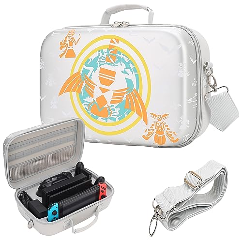 Zelda Carrying Case for Nintendo Switch/OLED Model - Tears of the Kingdom Edition - Portable Travel Hard Storage Case Bag fits Switch Console & Full Set of Accessories with Removable Shoulder Strap