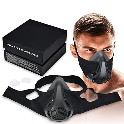 YUMIOER High Altitude Mask, Training Workout Mask Men to Improve Lung Capacity, 24 Level Breathing Resistance Fitness Mask to Upgrade Endurance, for All Sport: Running, Cardio, Cycling, Gym