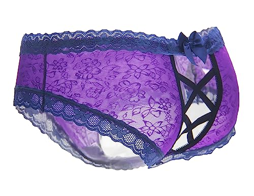 Sofishie Sexy Midnight Cross Panties - Purple - Small