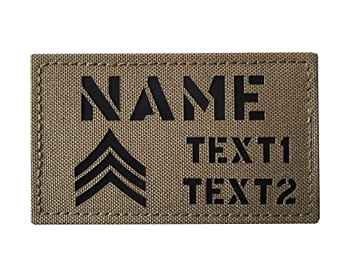 Custom Multicam OCP IR US Army Rank ID Blood Type Name Tags IR Flag Patch (E5 Sergeant)