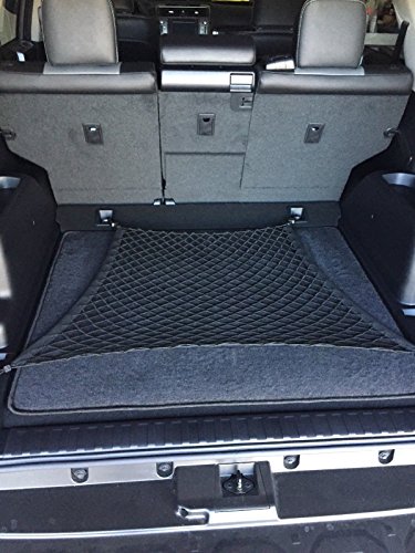 Floor Style Automotive Elastic Trunk Mesh Cargo Net for Toyota 4Runner ONLY 2 Row 2010-2023 - Premium Trunk Organizer and Storage - Luggage Net for SUV - Best Car Organizer for Toyota 4Runner
