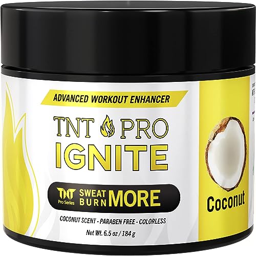 TNT Workout Enhancer Sweat Gel: Hot Cream for Tummy Belly Firming, Sweet Scent - Thigh & Arm Hot Sweat Cream: Exercise Thermogenic Cream for Men & Women, Skin Tightening Heat Lotion, Sweet Coconut