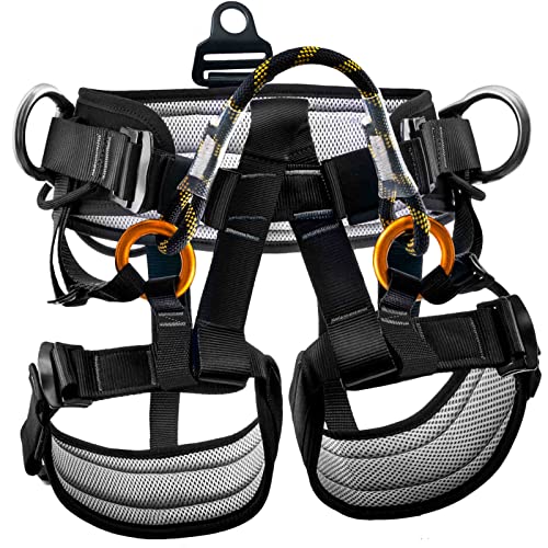 HandAcc Climbing belts, Thicken Professional Large Size Safety Seat Belts for Tree Climbing, Rescuing Work, Rappelling and Other Outdoor Adventure Activities