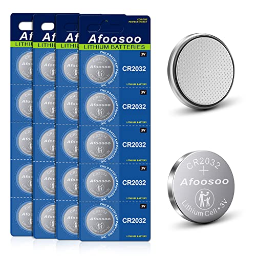CR2032 Lithium 3v Coin Battery – 20 Pack CR 2032 Battery for Apple AirTag Watch Car Remote Key Fob Garage Door Opener Sensor Digital Scale Thermometers Blood Glucose Meters Battery Replacement