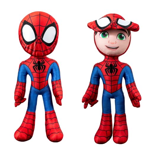 Marvel Spidey and His Amazing Friends - Feature Plush Spidey Secret Hero Reveal - 12” Plush with Sounds - Toys for Kids Ages 3 + - Superhero Toys for Kids 3 and Up