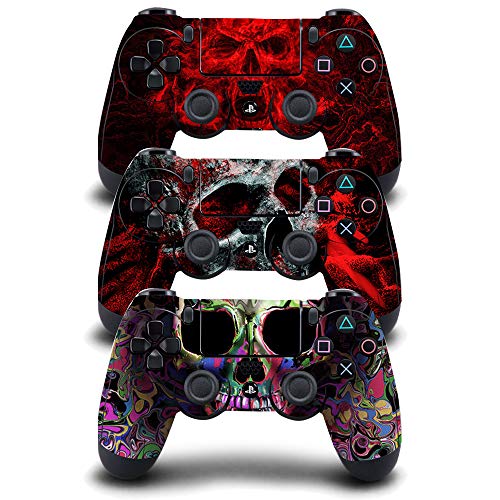 FOTTCZ [3PCS] Whole Body Vinyl Sticker Decal Cover Skin for PS4 Controller - 3pcs. Comb C