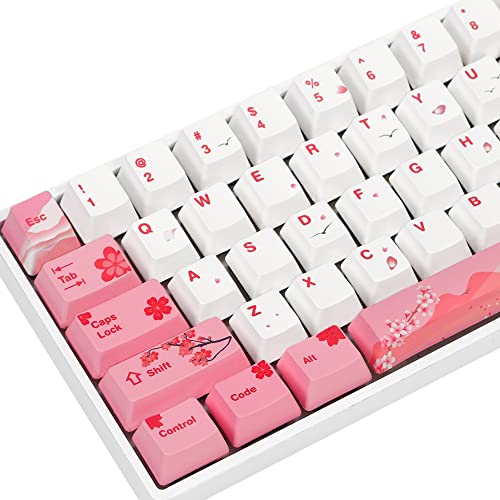 104 PBT Pink keycap Set ，Dye Sublimation OEM pink Custom keycaps for Gateron Kailh Cherry MX 61/87/104 Gaming Mechanical Keyboard