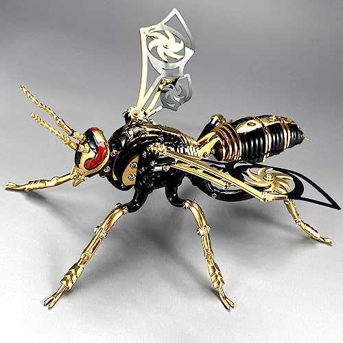 3D Metal Puzzles for Adults: The Northern Giant Hornet Metal Model Kits, 3D Metal Puzzle Mechanical Wasp Building Blocks, Difficult DIY for Assembly, Birthday Gifts for Men