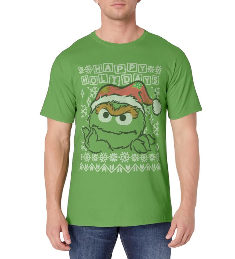 Sesame Street Oscar the Grouch Ugly Christmas T-Shirt