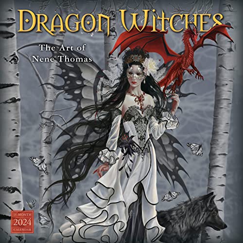 Dragon Witches 2024 Wall Calendar, 16-Month Fantasy Calendar — The Art of Nene Thomas, 12' x 12'