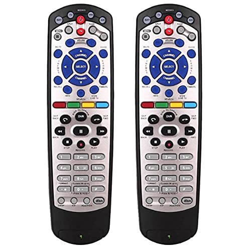New Dish Replacement Remote Control for Dish Network 20.1 TV1#1 Bell Satellite TV Receiver IR Remote Control 180546, 2 Pack
