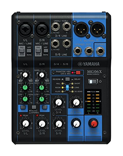 YAMAHA MG06X 6-Input Compact Stereo Mixer with Effects